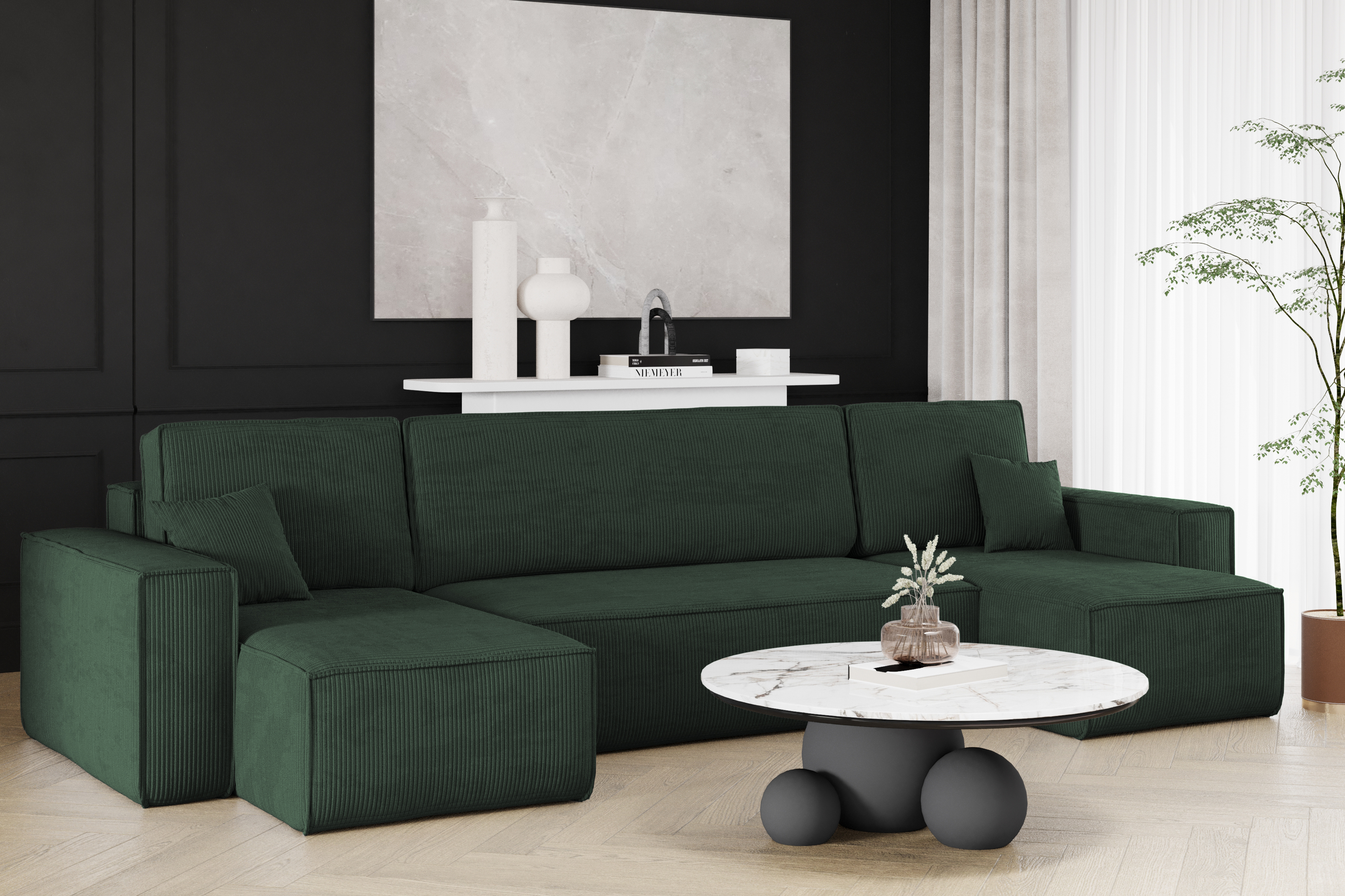 Ecksofa Karl U Grün